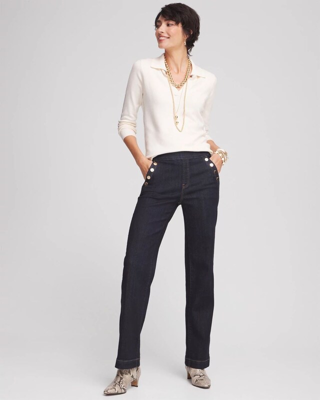Open Collar Long Sleeve Sweater - image 2